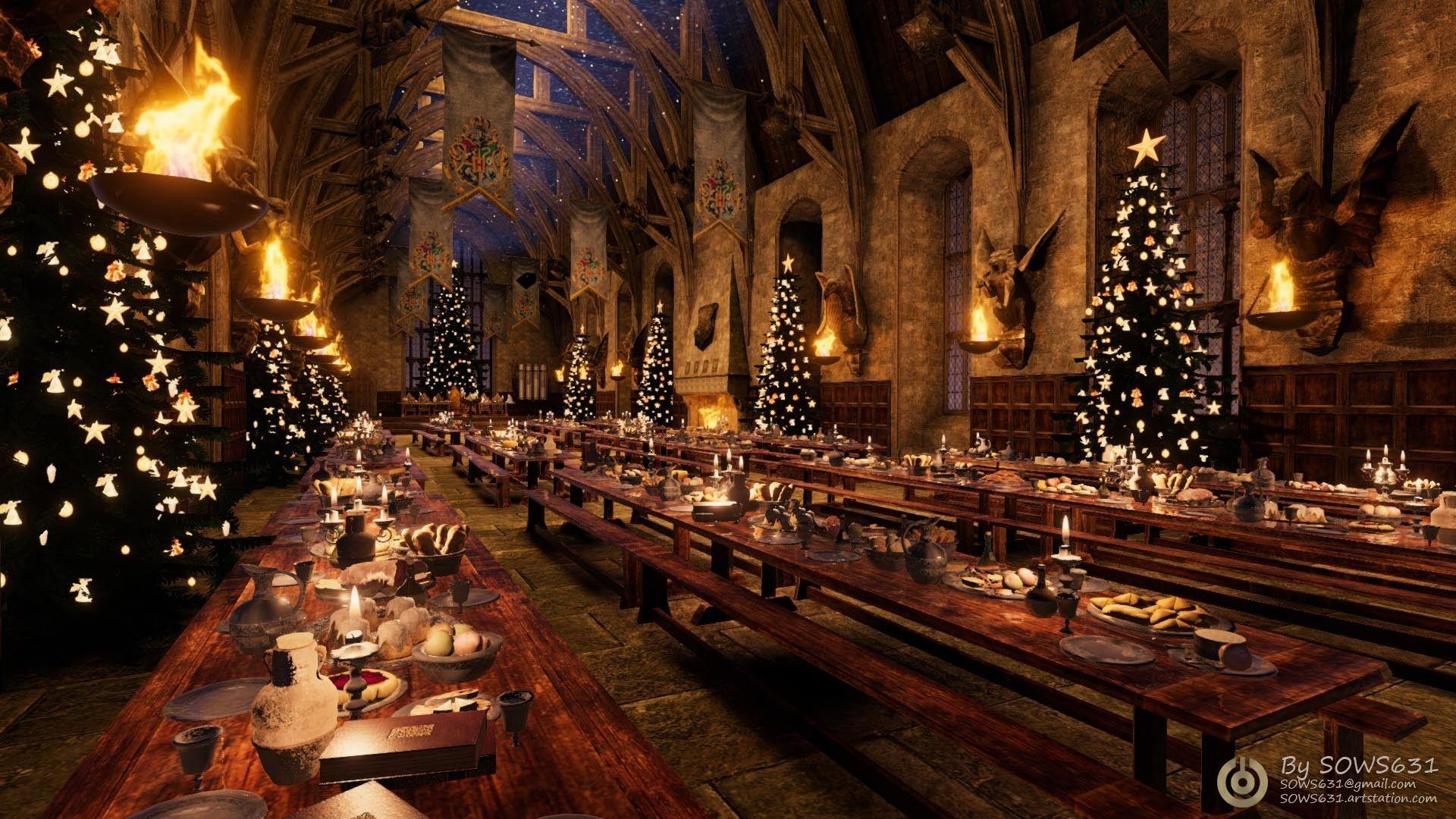 Christmas At Hogwarts wallpapers collection