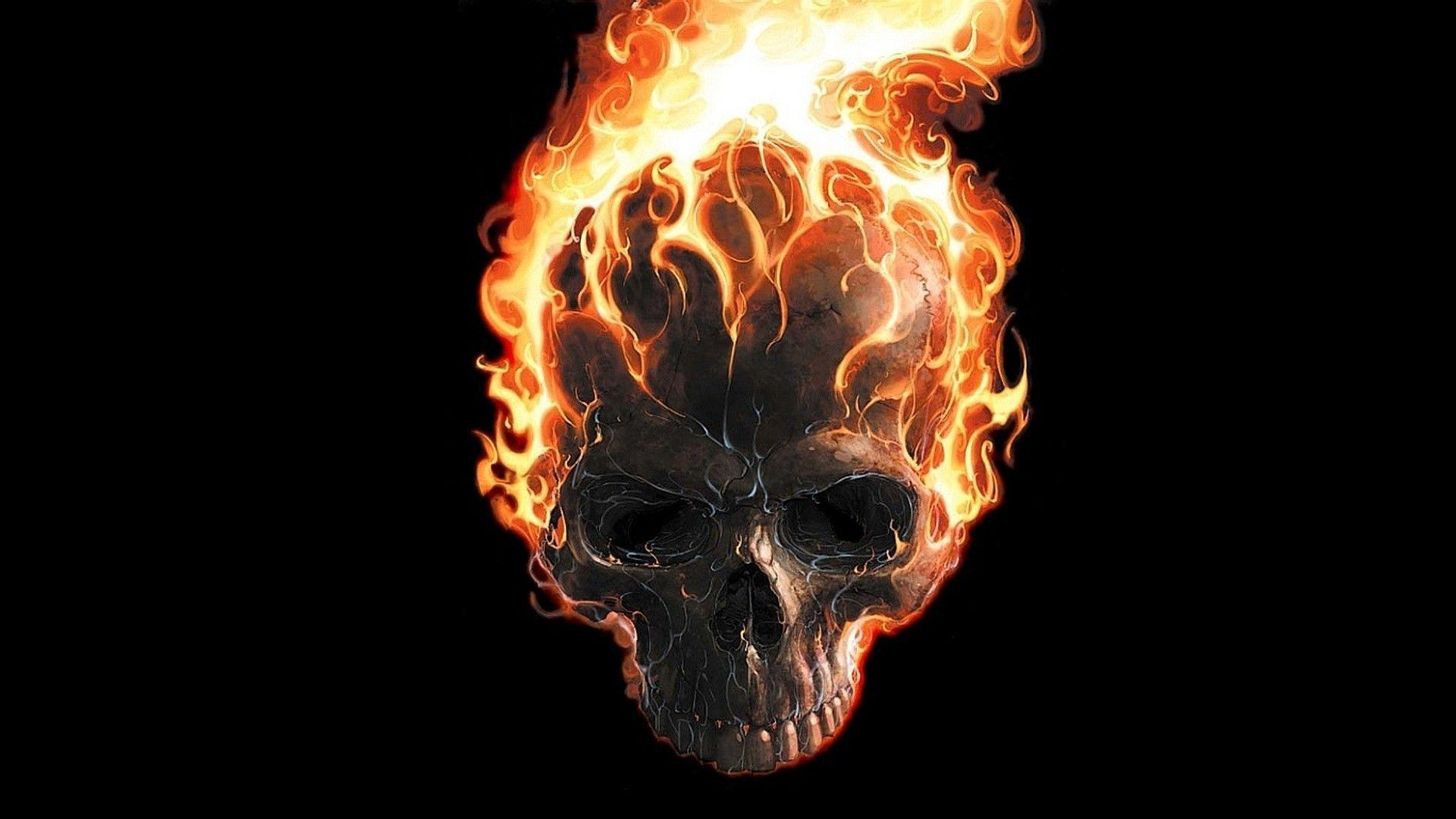 Flaming Skull wallpapers collection