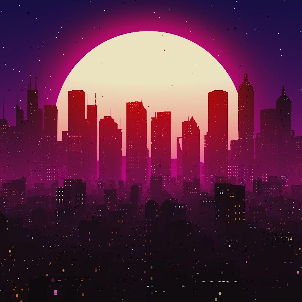 Synthwave City wallpapers collection